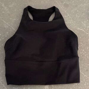 Lululemon Athletica Black High-Neck Long Line Sports Bra